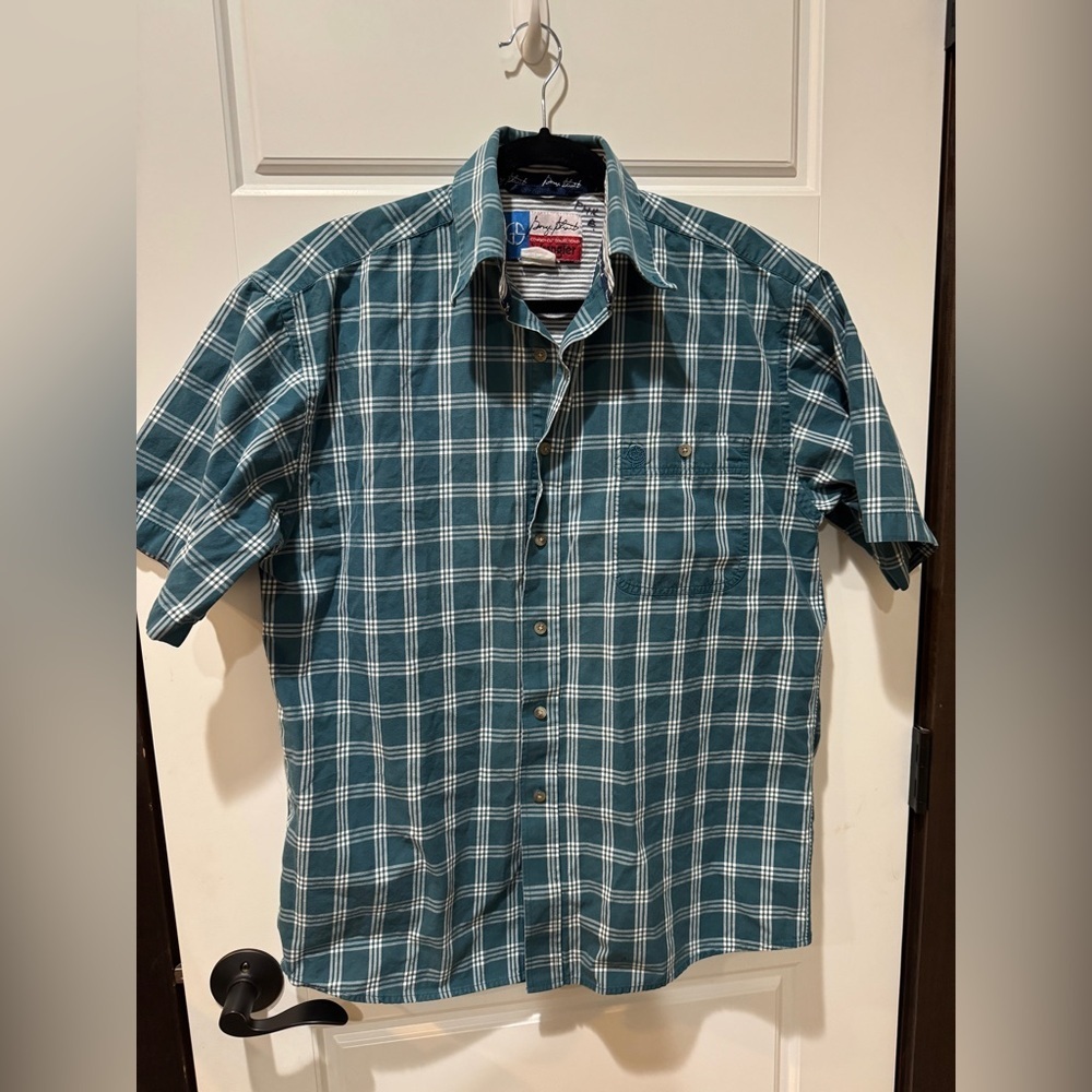 Men's Wrangler George Strait Plaid Short Sleeve Shirt
